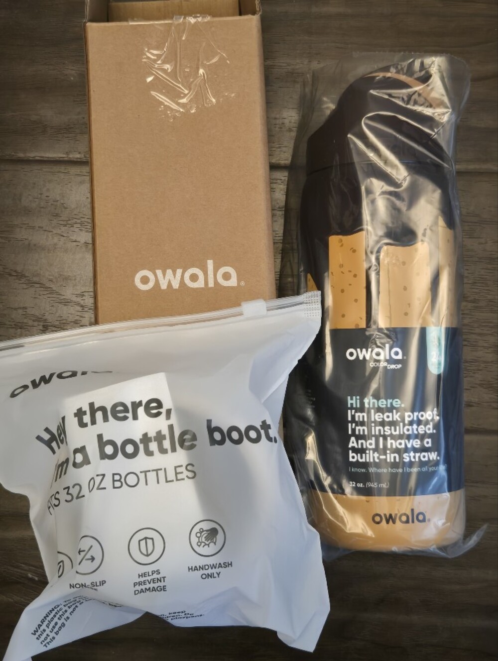 NIB Owala 32oz FreeSip® Water Bottle in Brown & Cream - Gimme S'more Limited Edt